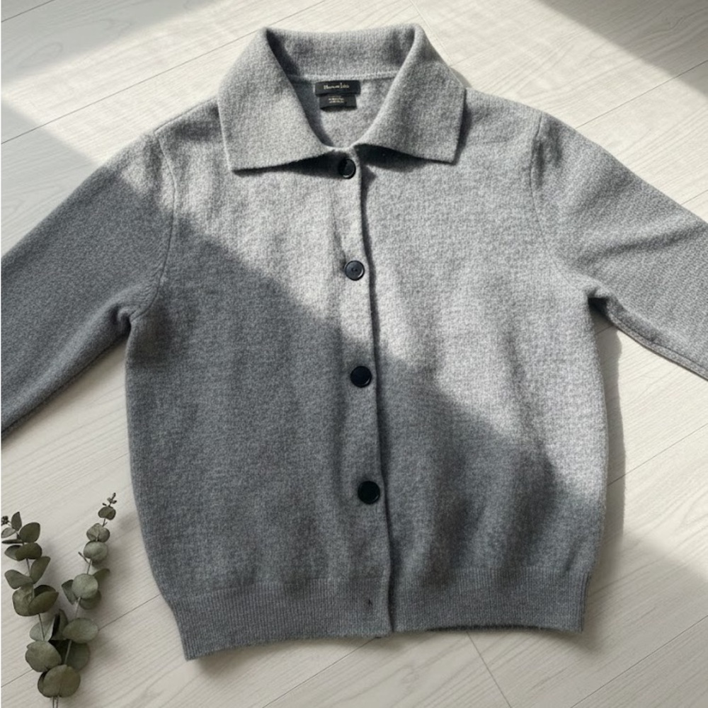 Massimo Dutti Wool Gray Cardigan